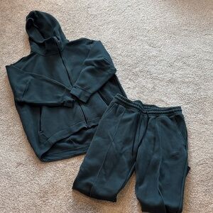 Nike Dark Teal front zip Hoodie and Joggers Set